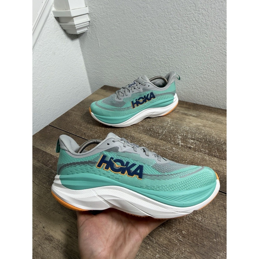 Hoka Men's Skyflow Running Shoes Blue Grey 1155111-SRYS Trail Size 9.5D NEW Run